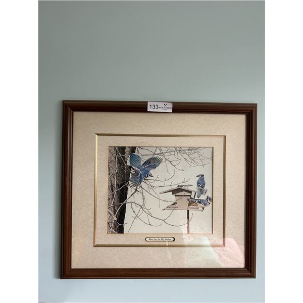 Blue Jay At My Feeder By Glen Loates