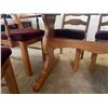 Image 2 : Solid Oak Kitchen Table With Six Chairs 38W 60L 30H