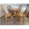 Image 1 : Solid Oak Table And 4 Chairs 40D 30H