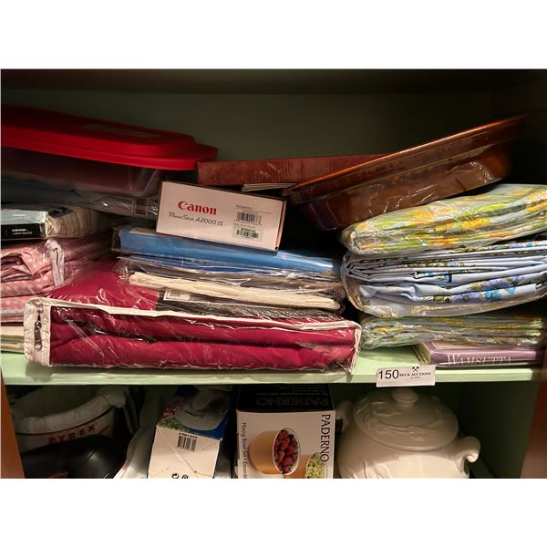 Assorted Good With Table And Bed Sheets