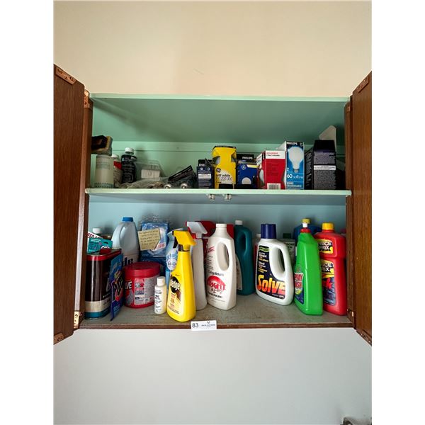 Whole Shelf Of Cleaning Supplies