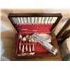 Image 2 : Silver Plated Cutlery Set With Engraved Spatula