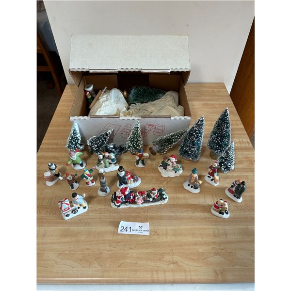 Christmas Porcelain Set And Trees