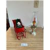 Image 1 : Christmas Candle And Sleigh With Fake Oil Lamp