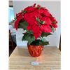 Image 1 : Silk Fake Poinsettia Plant 20H