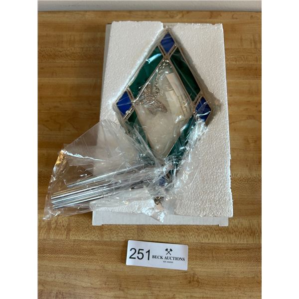Brand New In The Box Stain Glass Wind Chimes