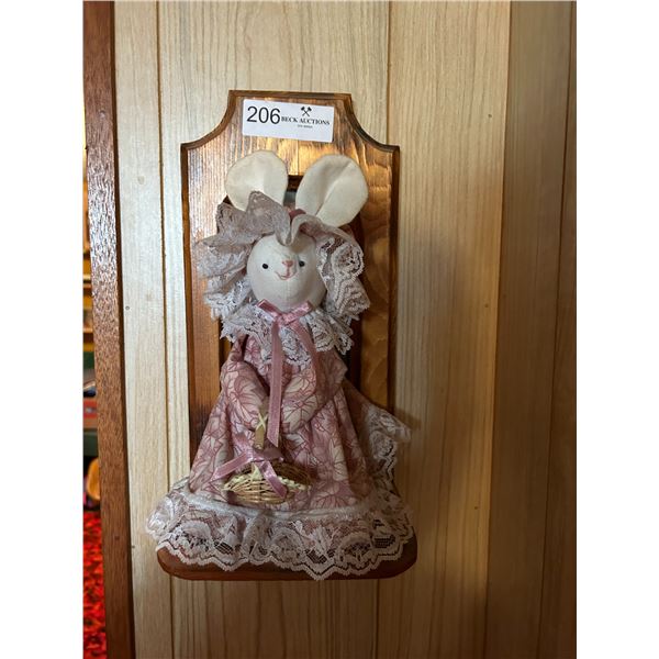 Bunny Doll Wall Decor 7x15