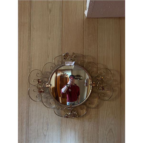 Brass Framed Mirror 18sx22