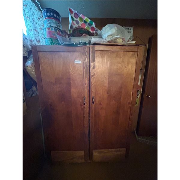 Hardwood Dresser With Clothes Included  49x65