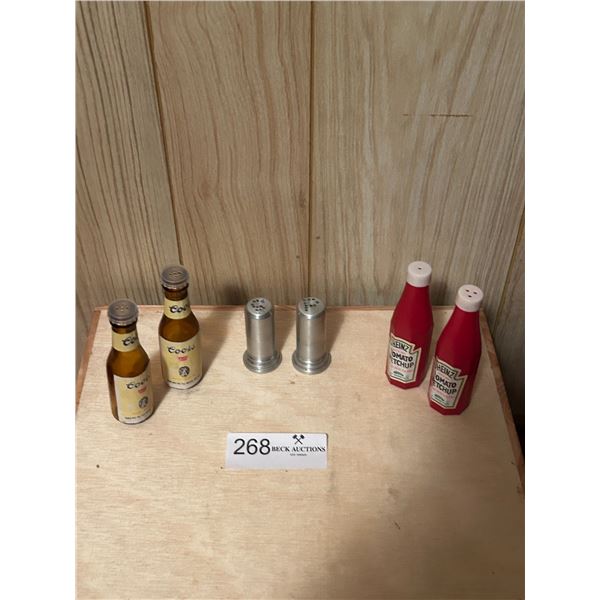 Coors Original, Hienz Ketchup Salt N Pepper Shakers