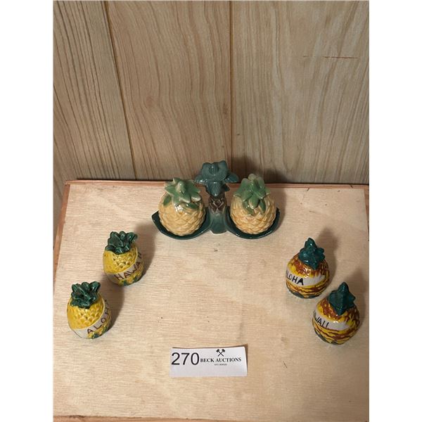3 Sets Hawaii Pineapple Salt N Pepper 1.5W 2H