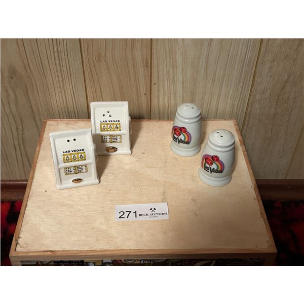 Las Vegas Themed Salt N Pepper Shakers 2W 2H