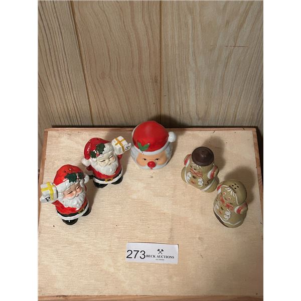 Christmas Collection Of Salt N Pepper Shakers 1.5W 2H