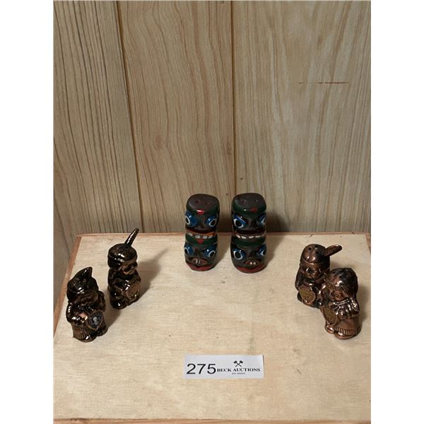 Collection Of Indigenous Salt N Pepper Shakers