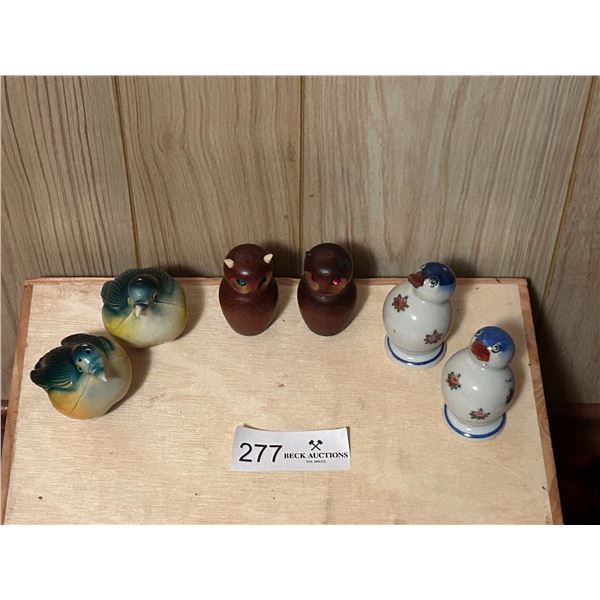 Collection Of Birds Salt N Pepper Shakers 2W 2H