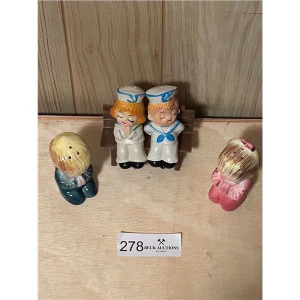 Porcelain Children Salt N Pepper 2W 2H