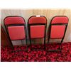 Image 1 : 3 Red Foldable Chairs