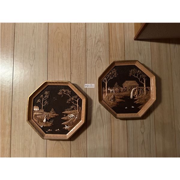 Ceramic Wall Art Of Villagers