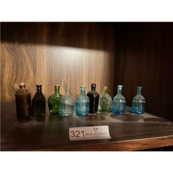 Assorted Glass miniature bottles