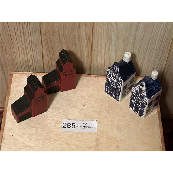 Farm House Salt N Pepper Shakers 3W 3H