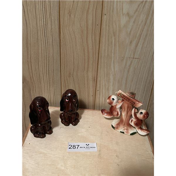 Puppies And Squirrel Salt N Pepper Shakers Approx 2.5H