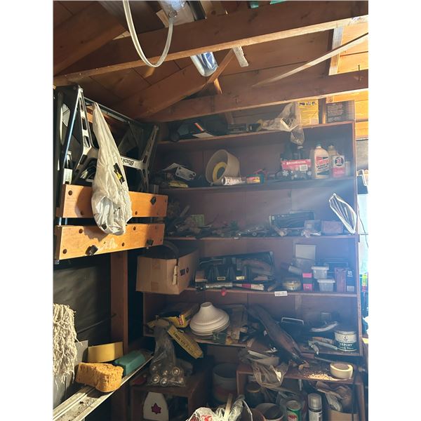 Shelf Of Assorted Tools And Items