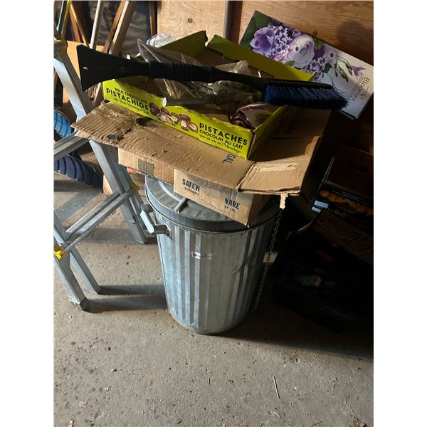 Trashcans With Assorted Boxes