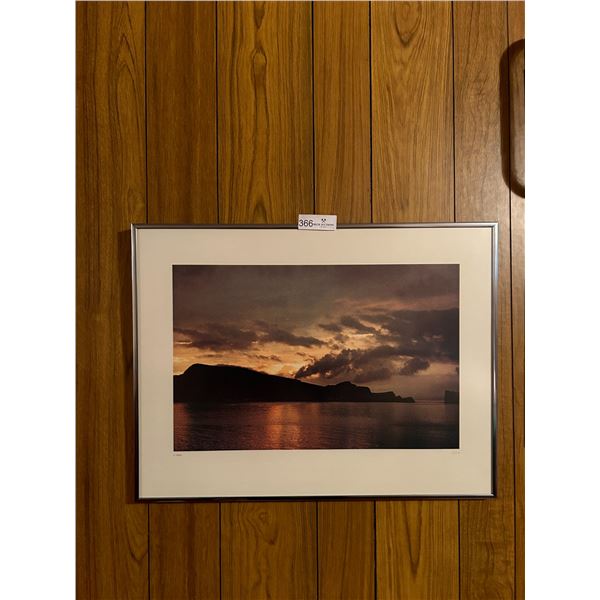 Portrait Of The Sunset On The Mountain By C.Harris15W20H