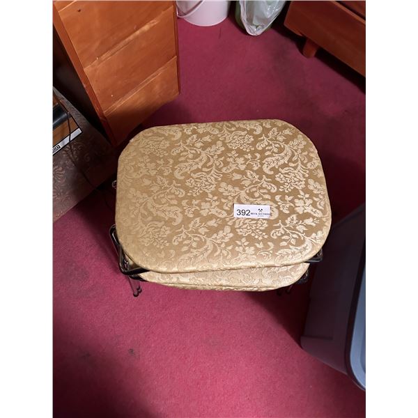 3 Vintage Stools 15H 17W