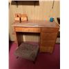 Image 2 : Solid wood Vintage Desk 37W 30H 17D