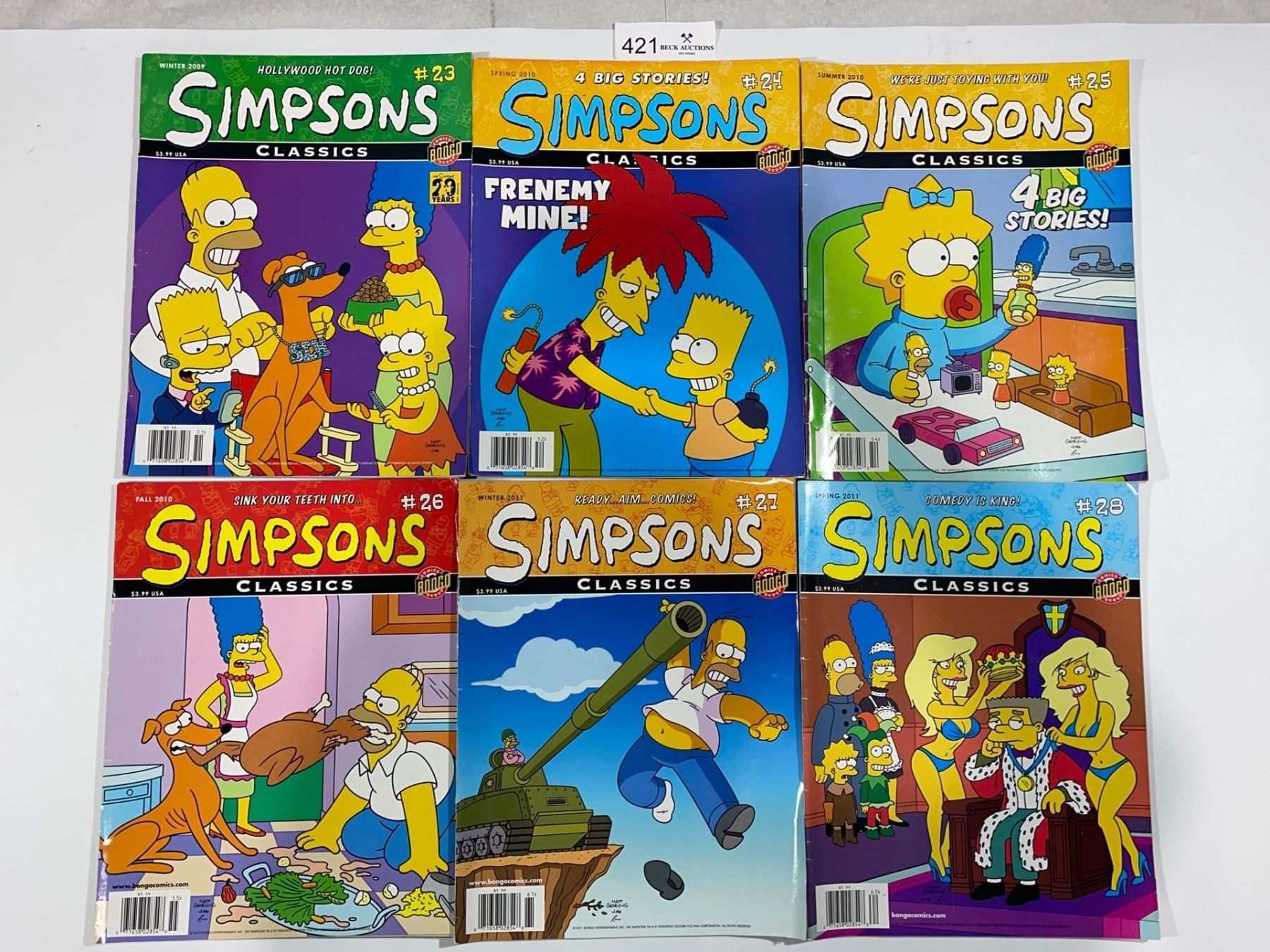 Collection Des Simpson The Simpsons Classics Comic Collection 23-28 - Beck Auctions Inc.