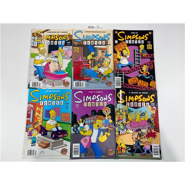 Simpsons Comics 149, 158, 161, 164, 167, 185