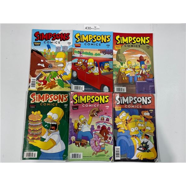 Simpsons Comics 193, 194, 195, 197, 198, 199