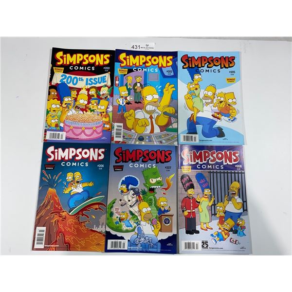 Simpsons Comics 200, 202, 205, 206, 207, 208