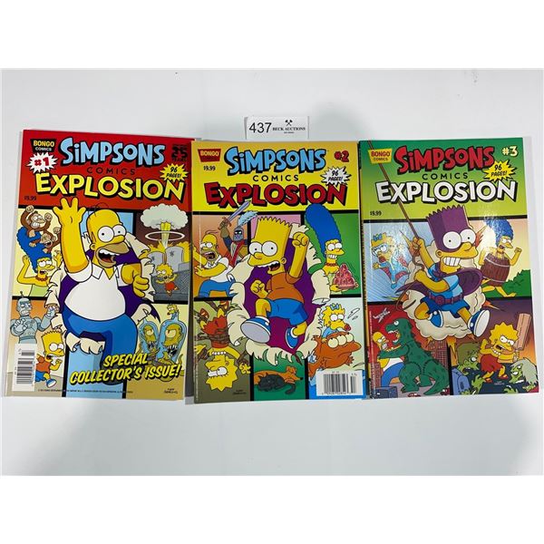 Simpsons Comics Explosion Novels 1, 2, 3