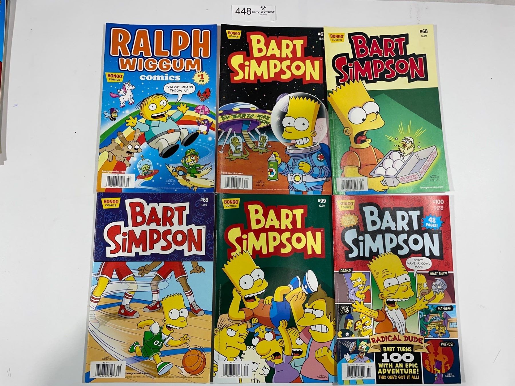 Bart Ralph Bart Simpson Comics 67, 68, 69, 99, 100 and Ralph Wiggum Comics 1 ...