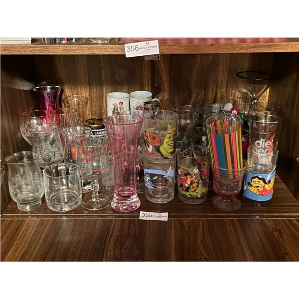 Large Assortment Of Drinking Glasses