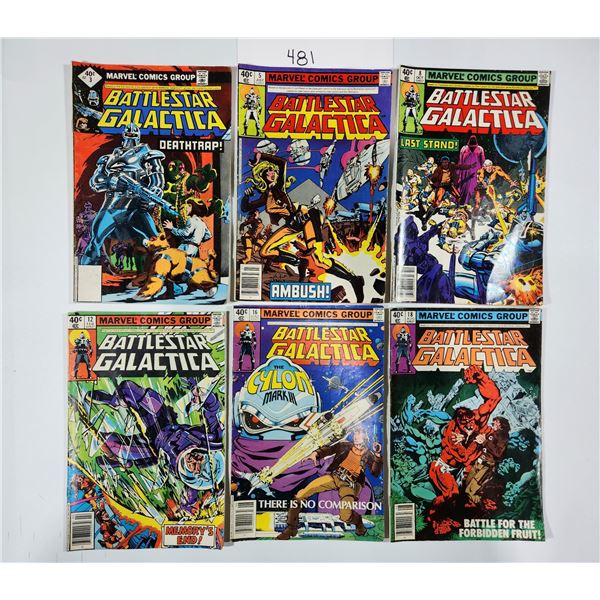 Marvel Battlestar Galactica Comics (3, 5, 8, 12,16, 18)