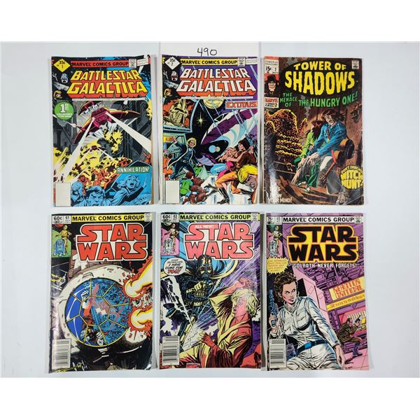Assorted Marvel Comics - incl. Battlestar Galactica #1 & #2, and Star Wars