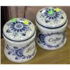 Image 1 : DELFT TEA AND COFFEE JARS