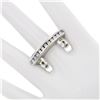 Image 3 : Men's 14K TT Gold 0.60 ctw Channel Round Diamond Open Squared Layered Band Ring