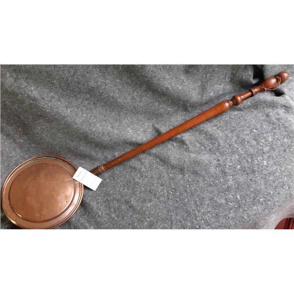 Antique Copper Bed Warmer Cat A