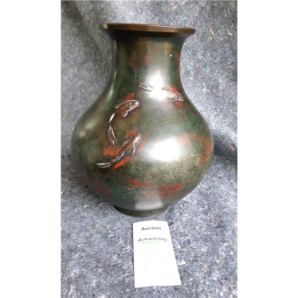 Antique Bronze Chinese Shang Style Vase Cat A