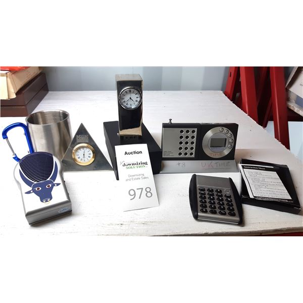 Collection of Desk Clocks & More Cat A