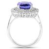 Image 2 : 4.06ct Tanzanite 14K White Gold Ring