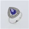 Image 2 : 2.62ct Natural Tanzanite 14K White Gold Ring