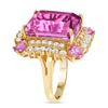 Image 2 : 22.47ct kunzite Ring w/Sapphire & Diamond