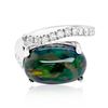 Image 1 : 4.67ct Natural OPAL 14K White Gold 6.1gm Ring
