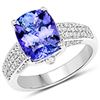 Image 1 : 3.92ct Tanzanite 14K White Gold Ring