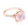 Image 2 : 4ct Natural MOON STONE 14K Rose Gold 4.5gm Ring